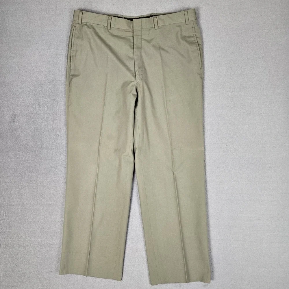 Vintage Brooks Brothers Suit Mens 44R 38x28 Green 100% Cotton 3-Button USA Made